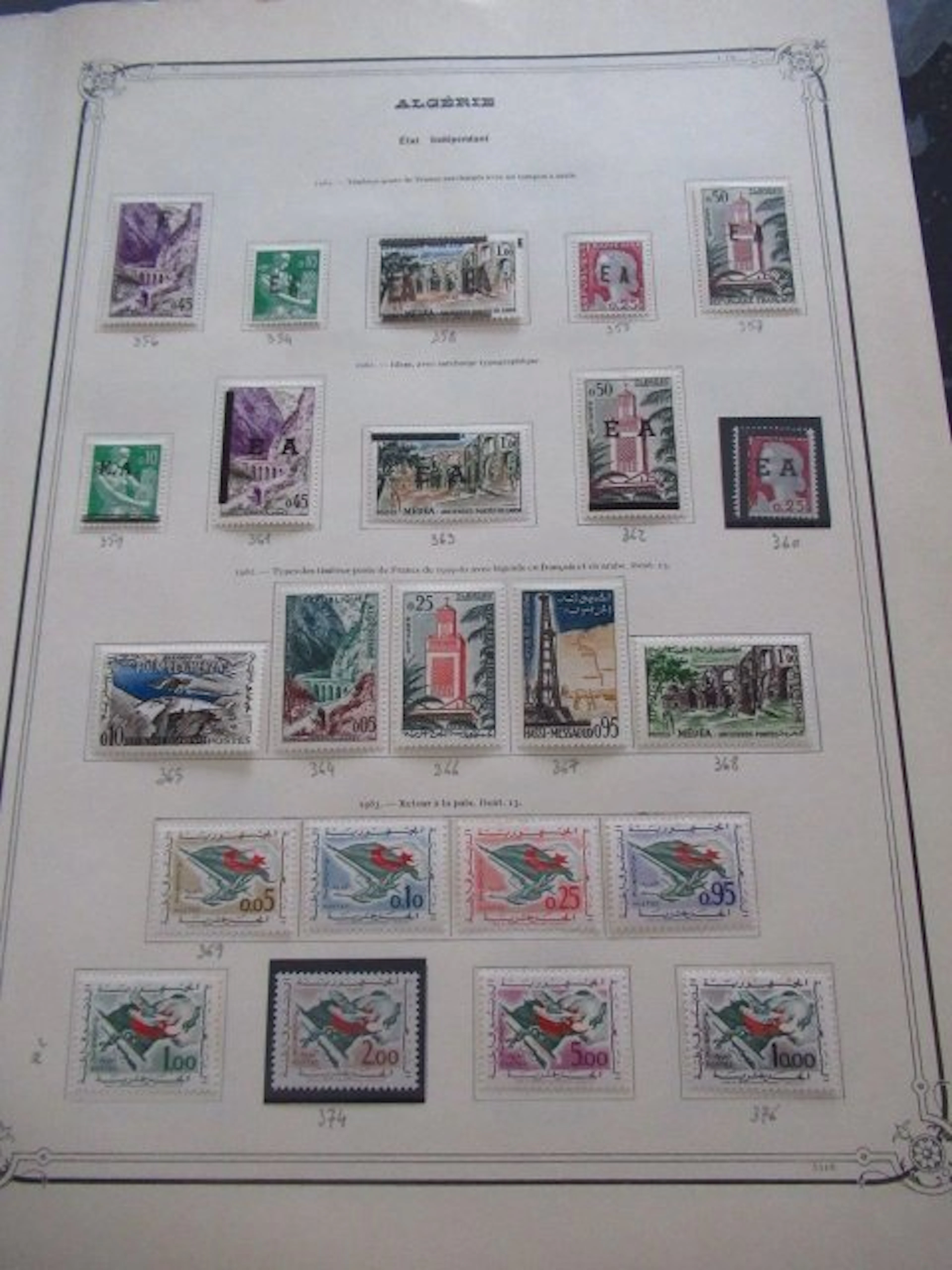 Algeria - collection avancée de timbres