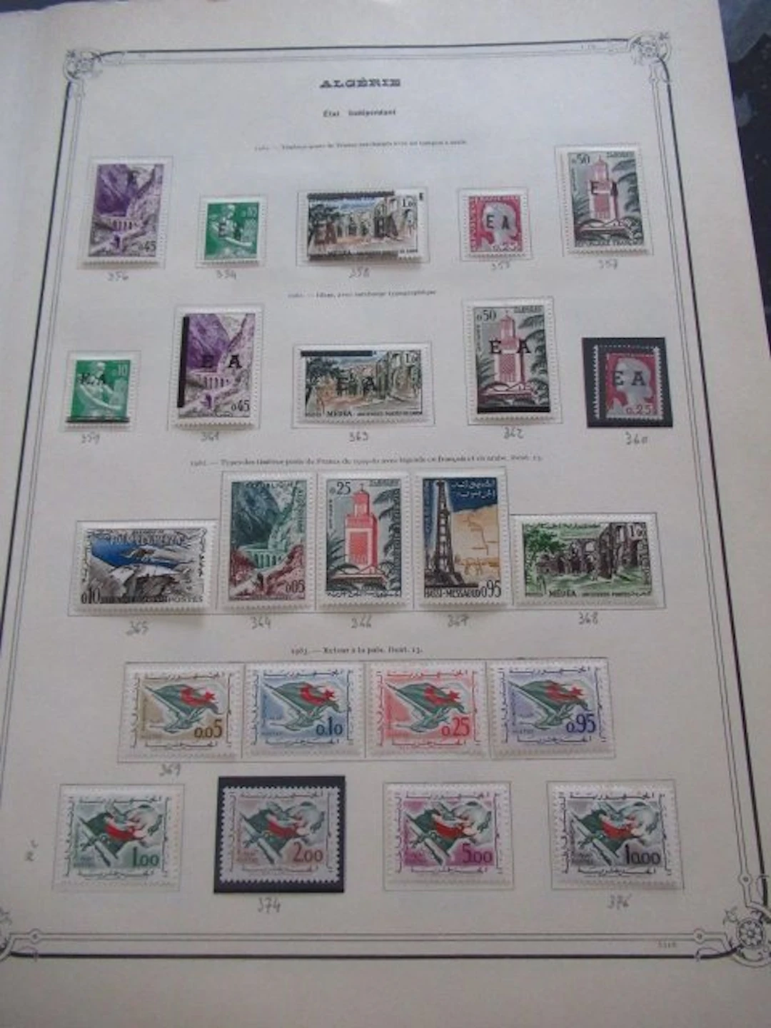 Algeria - collection avancée de timbres