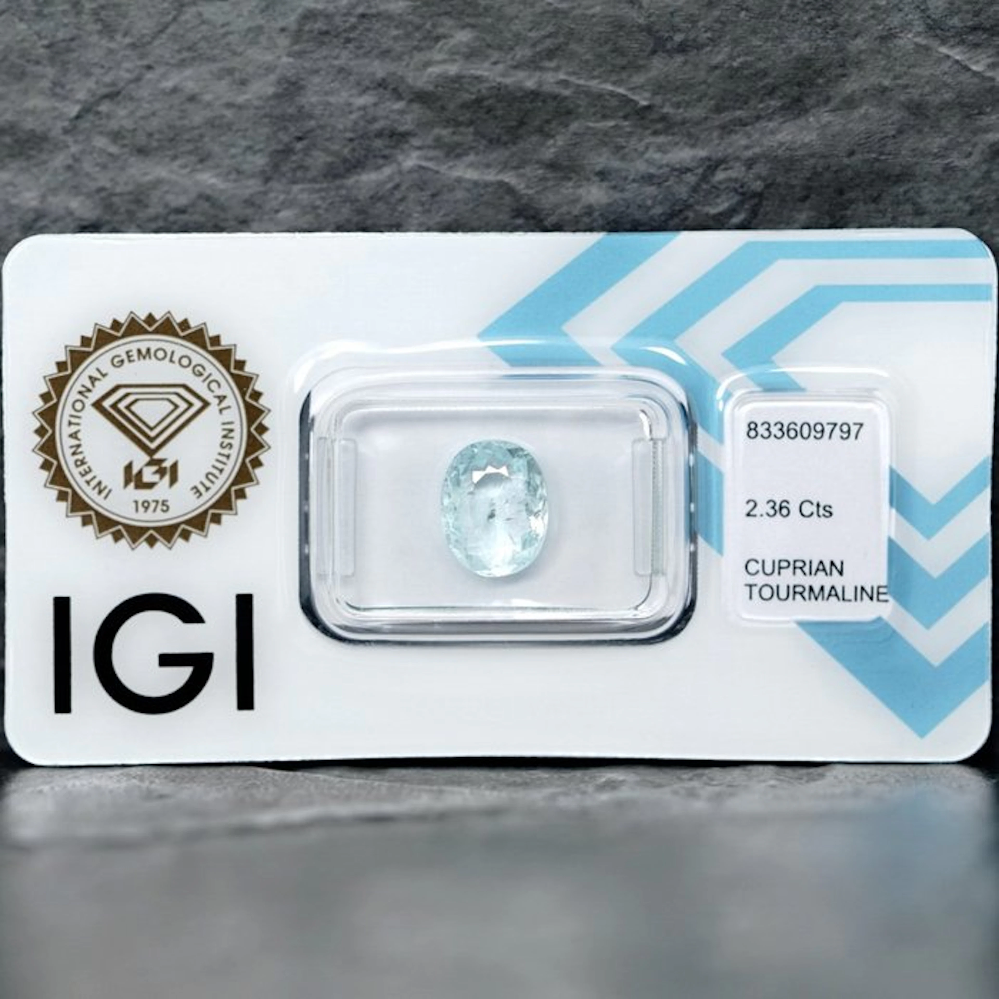 1 pcs Blue Tourmaline paraiba - 2.36 ct - International...