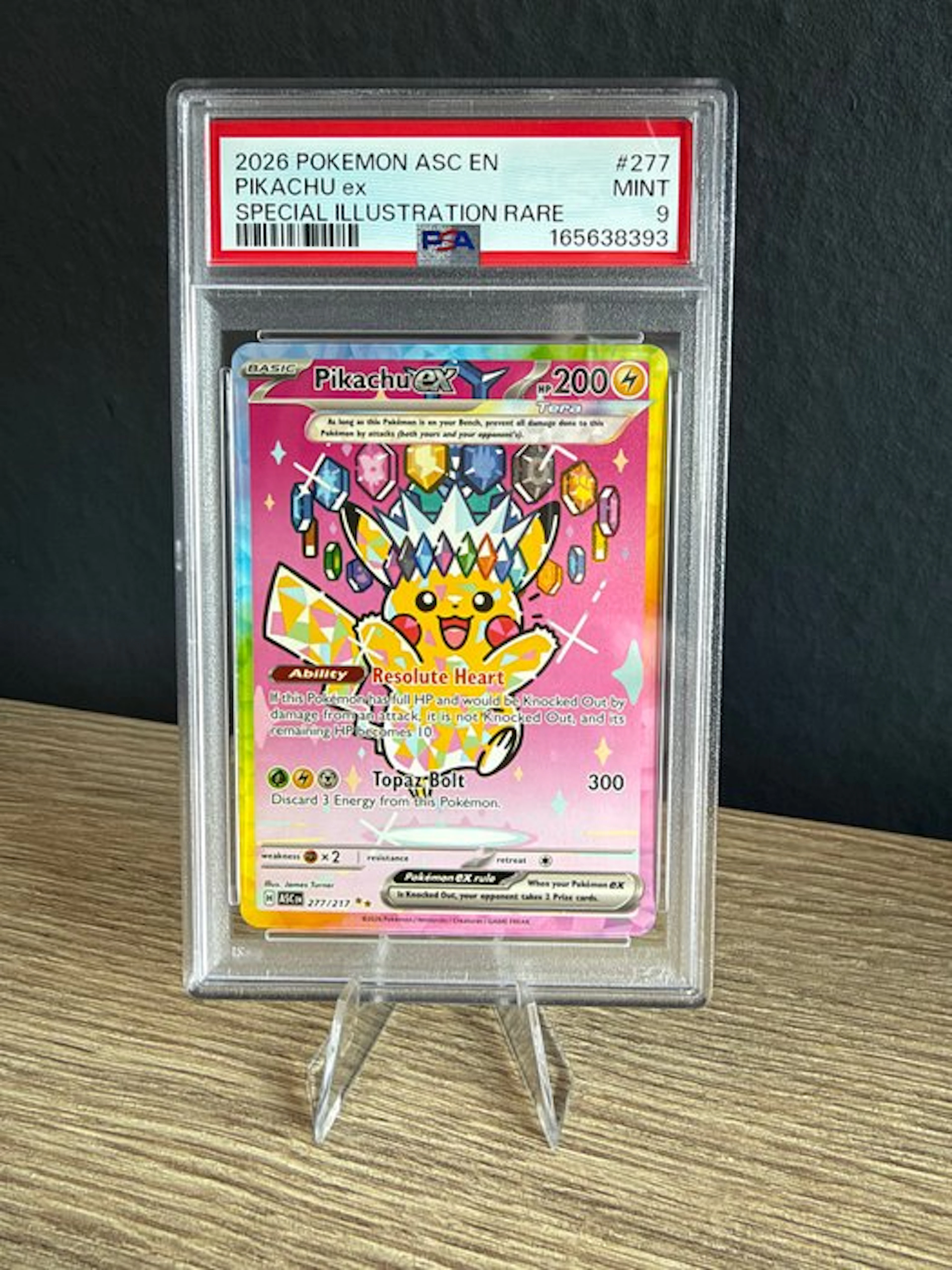 Pokémon - 1 Graded card - Pikachu 277 Full art, Foil - PSA 9 - Mega Evolution