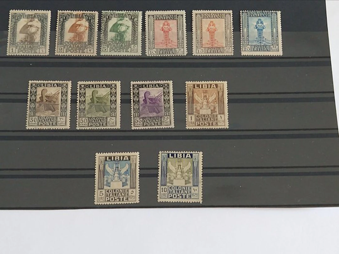 Italian Libya 1921 - Complete series with 32A - Sassone cat 21/32