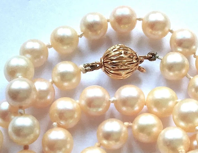 No reserve price - String of beads 18 kt yellow gold...