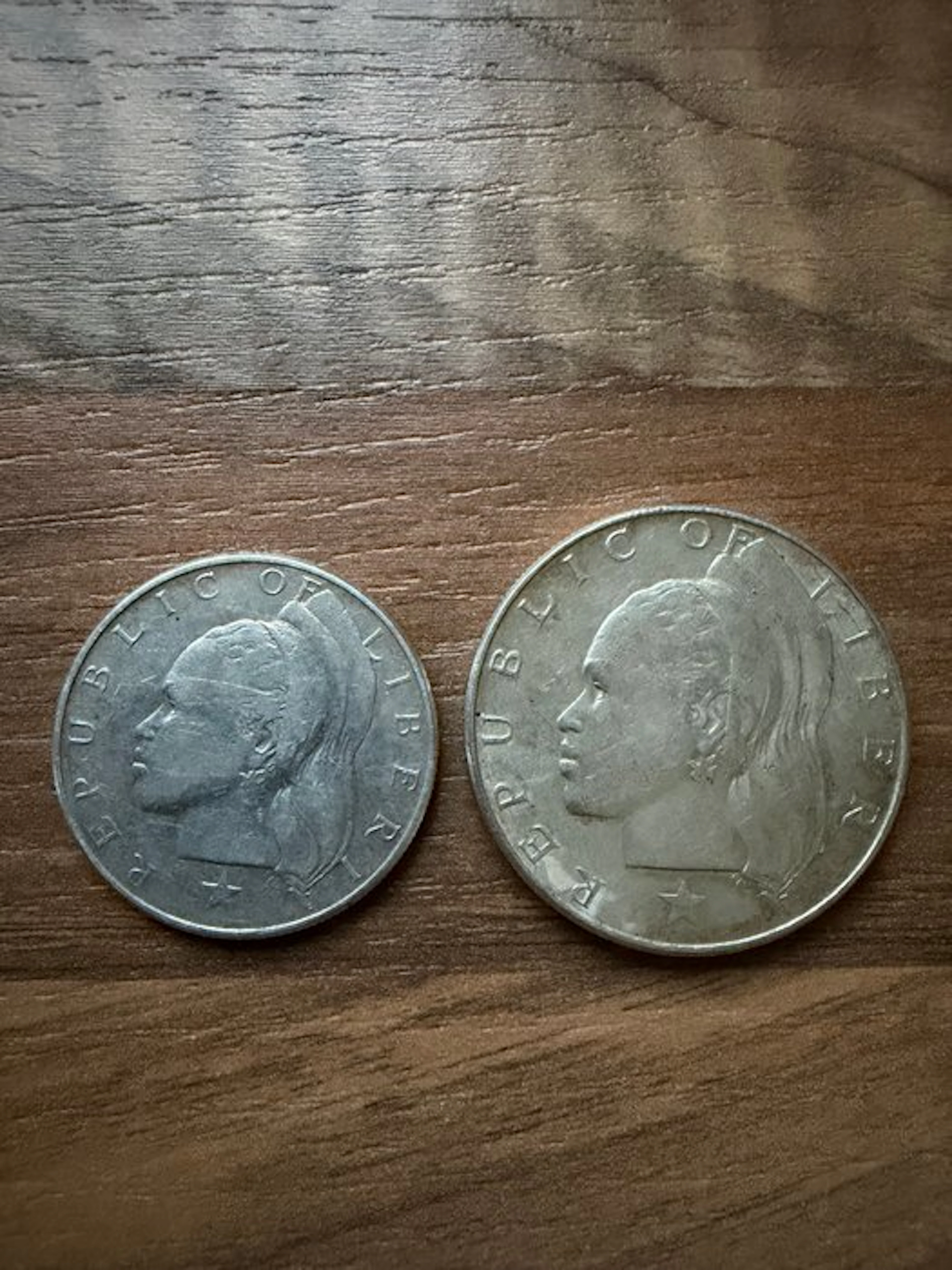 Liberia. 50 Cents 1960 & 1 Dollar 1962 – 2 zilveren munten (No reserve price)