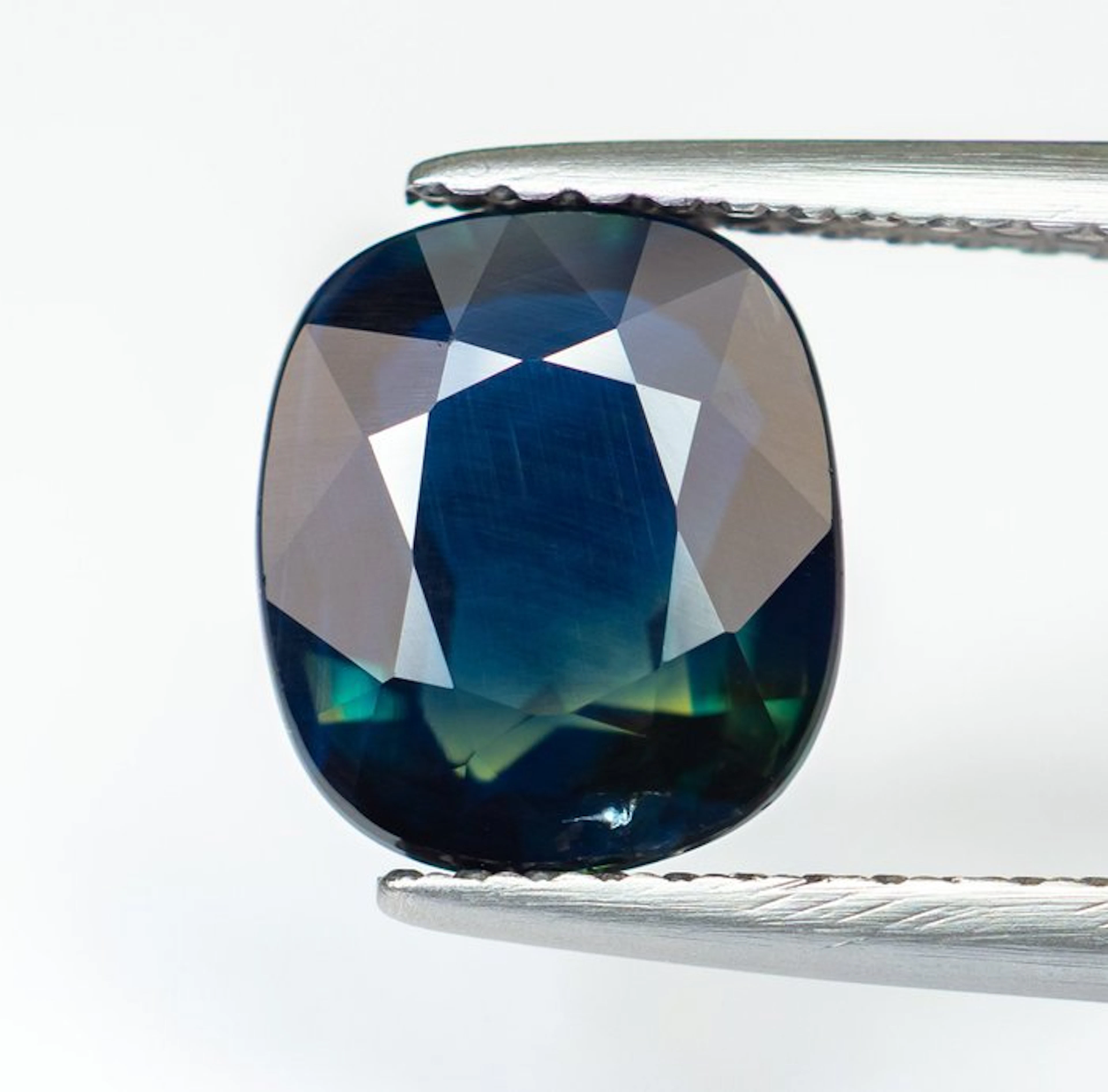 No reserve price Sapphire - 2.74 ct - Bellerophon Gemlab - Deep Greenish Blue