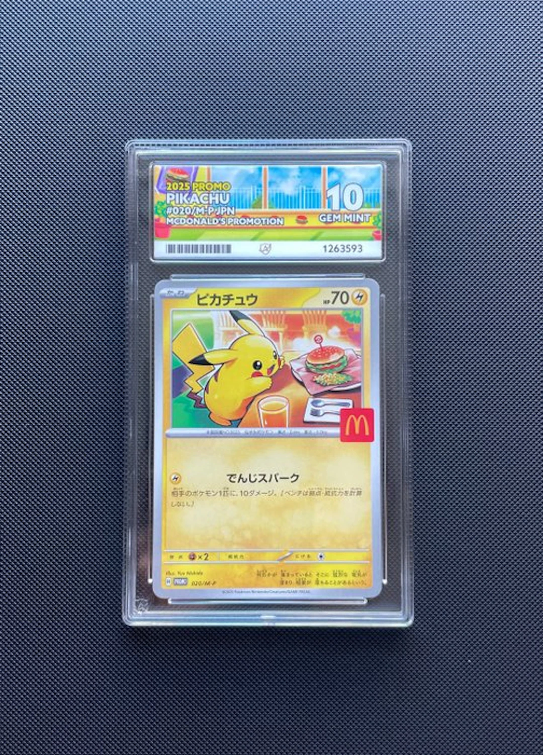 Pokémon - 1 Graded card - Pikachu Promo card - ACE 10