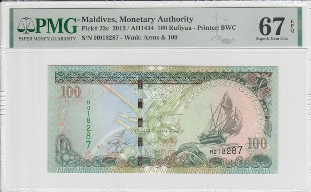 Maldives. - 100 Rufiyaa - 2013 - Pick 22c (No reserve price)