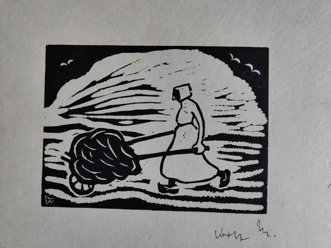 Wilhelm Morgner (1891–1917) - Frau mit Erntekarren / Expressionism