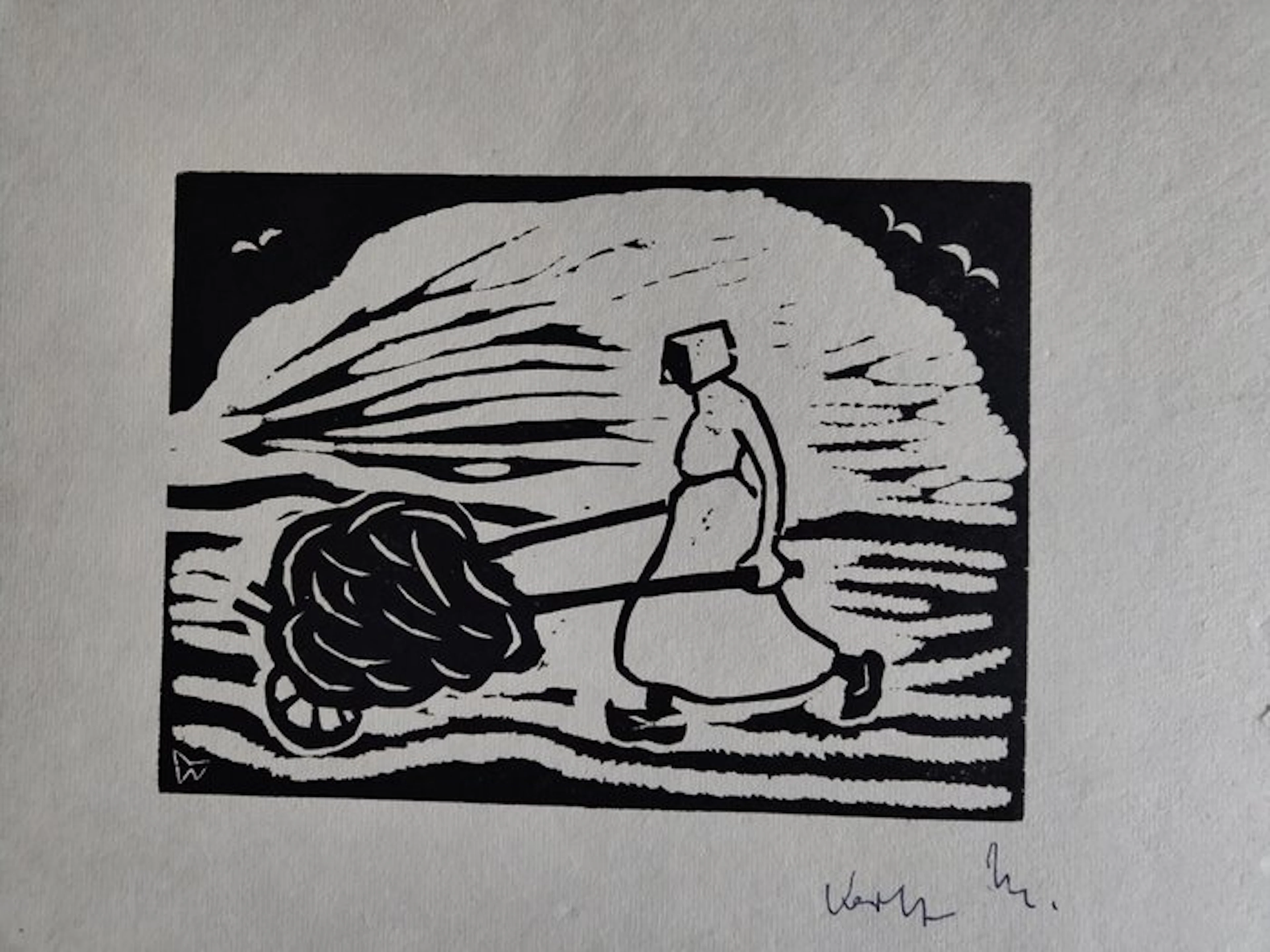 Wilhelm Morgner (1891–1917) - Frau mit Erntekarren / Expressionism