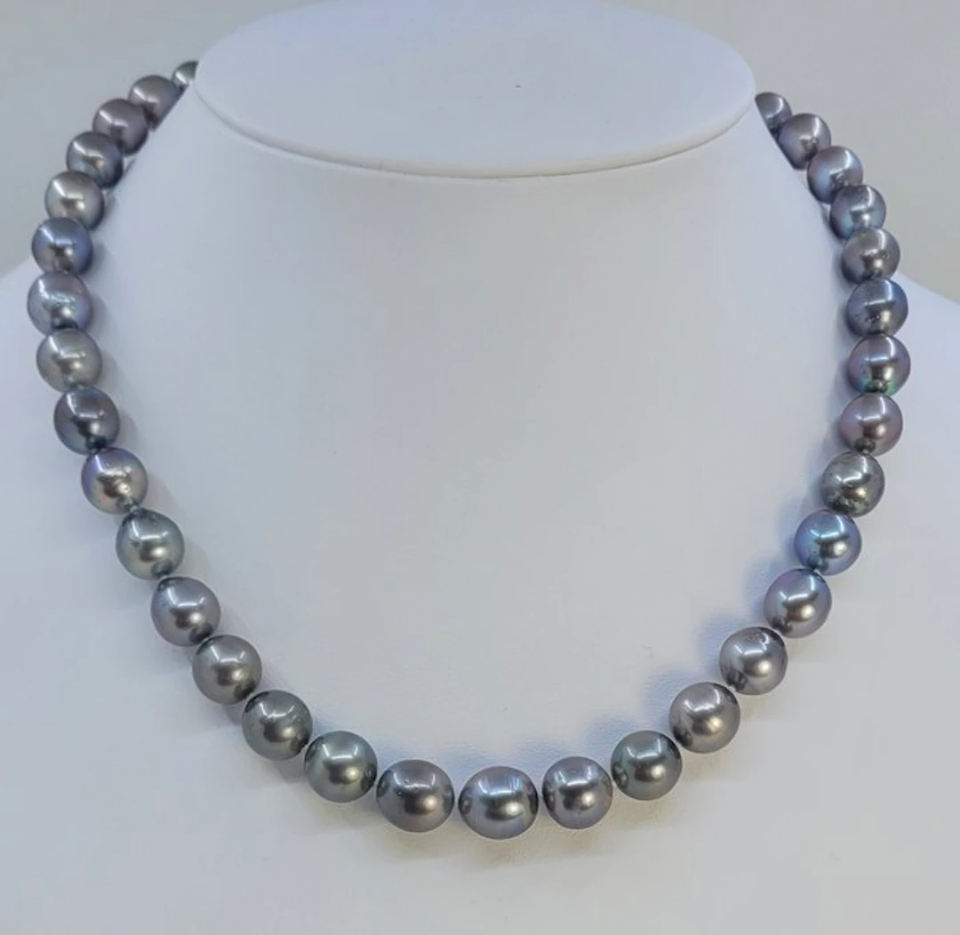 Necklace PSL Certified Tahitian Pearls - 8.3x10.8mm