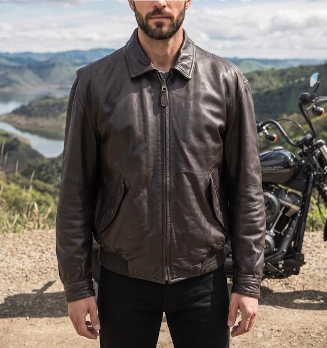 Artisan Biker Jacket Leather Racing Bomber Exclusive 100%...