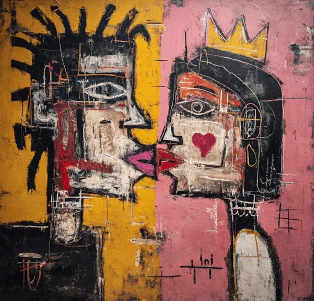 Eric Brumette - KISS ME LIKE BASQUIAT 50 - Toile L - LIMITED EDITION