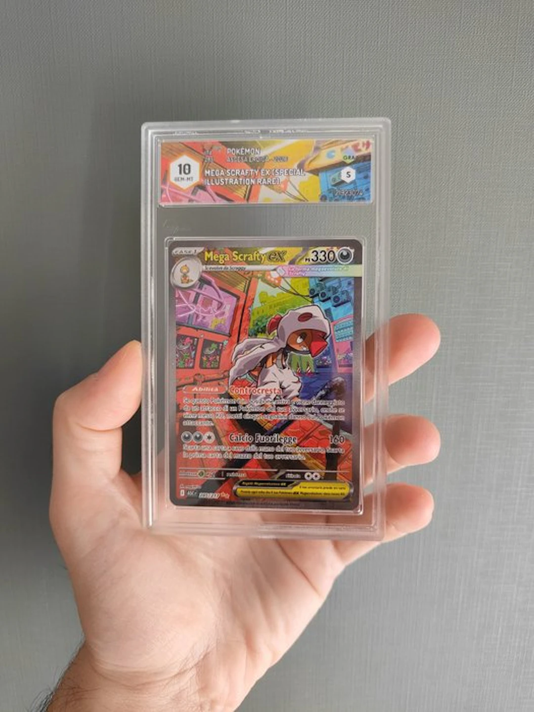 Pokémon - 1 Graded card - Mega Scrafty ex Full art