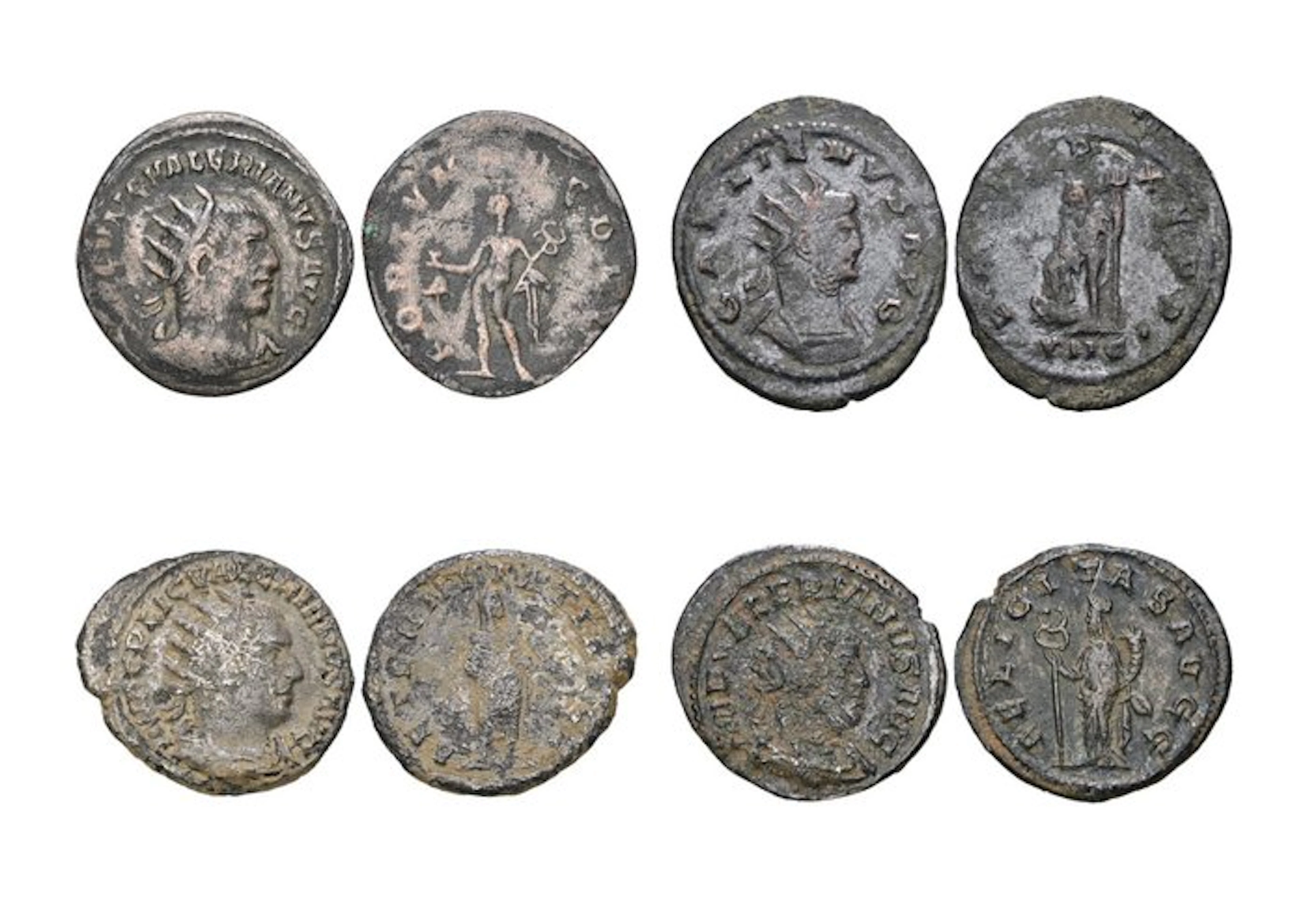Roman Empire. Valerian I (AD 253-260). Lotto di 4 monete Æ (No reserve price)