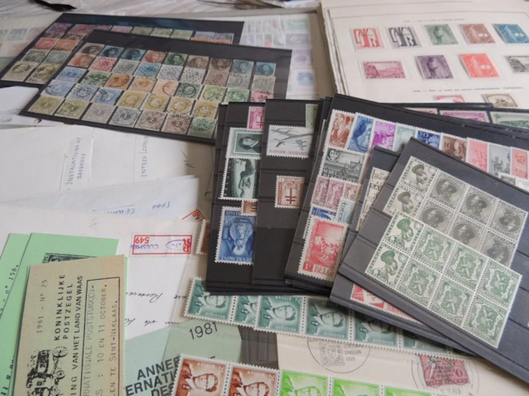 Belgium - Lot of stamps, FDCs, and various documents without a box