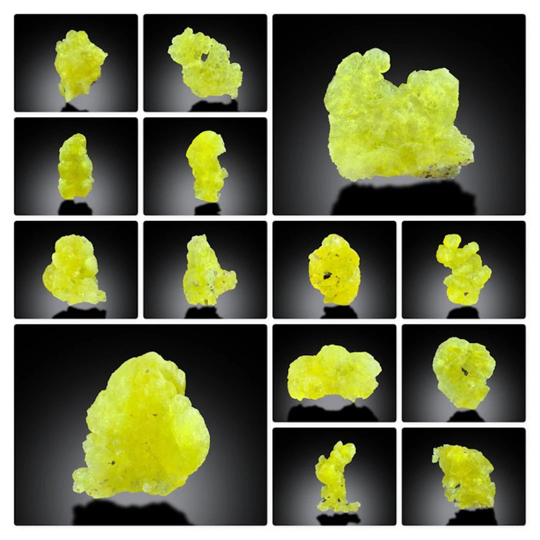 Natural Terminated Brucite Crystals – Bright Yellow...