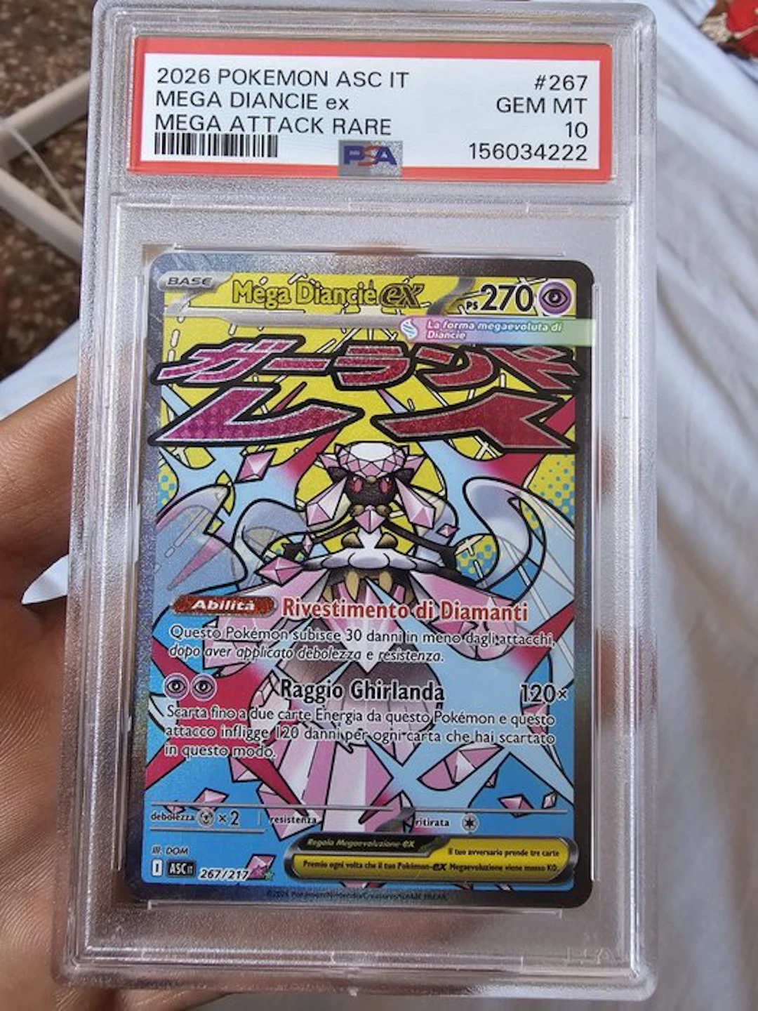 Pokémon - 1 Graded card - Diancie 267/217 Full art