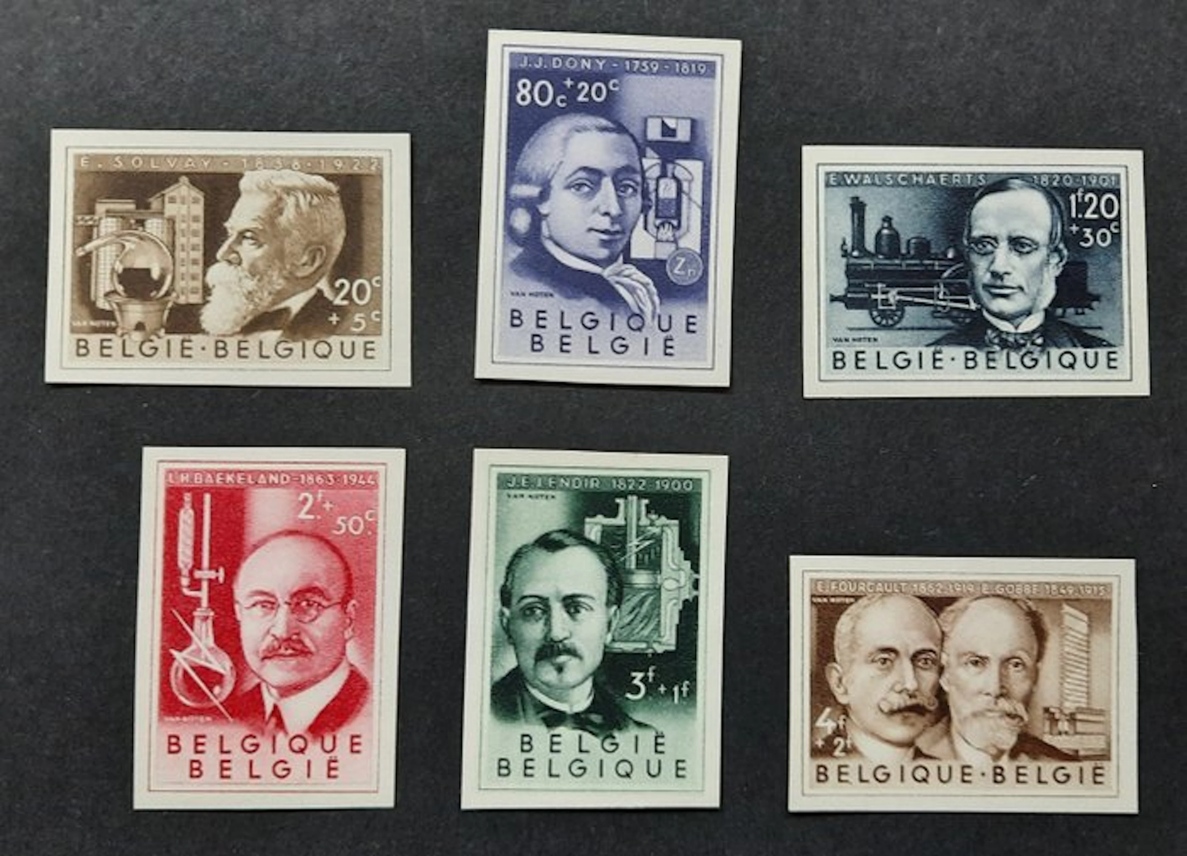 Belgium - Belgium 1955 no. 973/78 unmarried