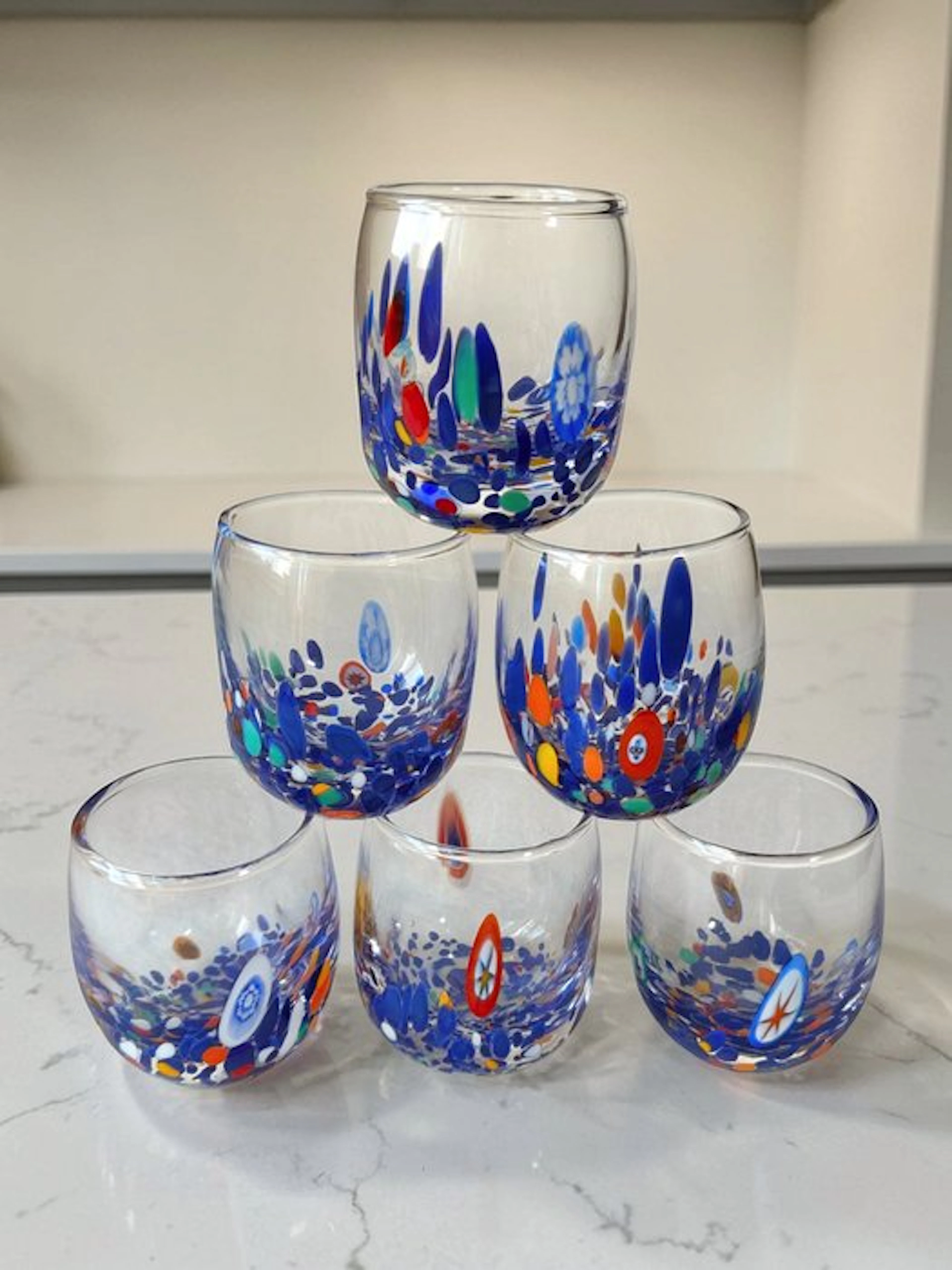 MurArt - MurArt - Drinking set (6) - Glass - Murrine Millefiori