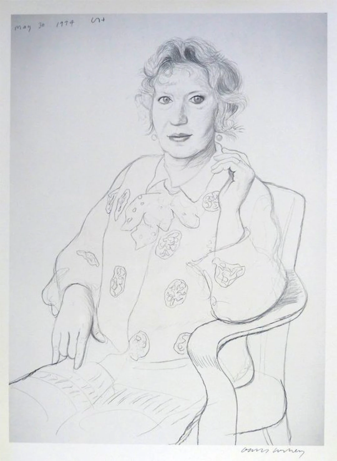 David Hockney (1937-2026) - hand signiert - Celia Birtwell 1994