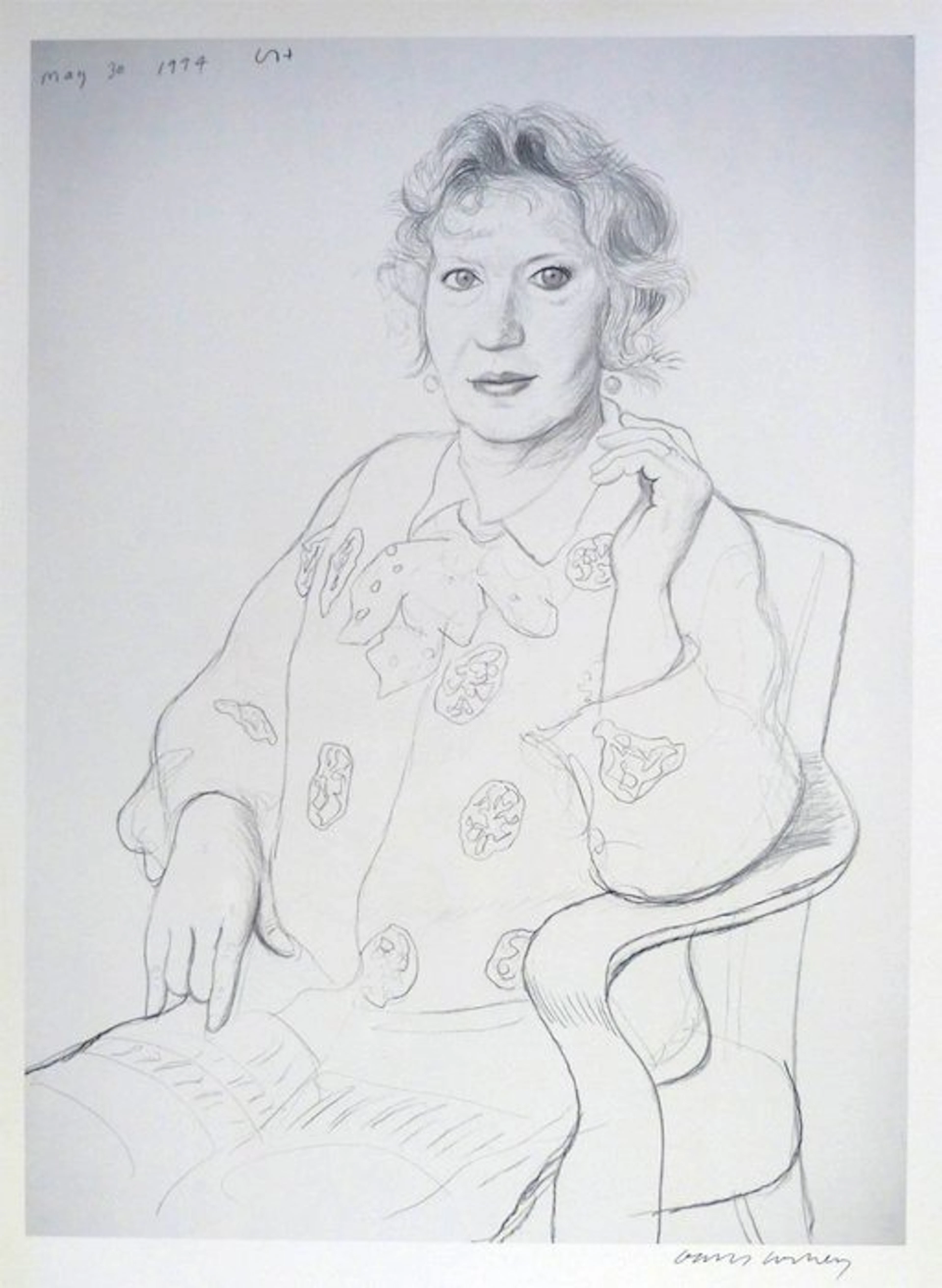 David Hockney (1937-2026) - hand signiert - Celia Birtwell 1994
