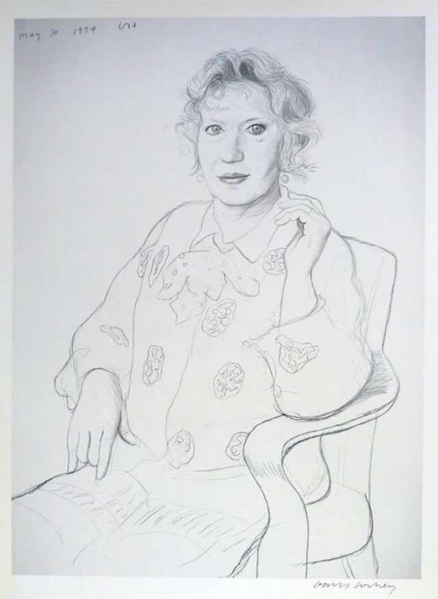 David Hockney (1937-2026) - hand signiert - Celia Birtwell 1994