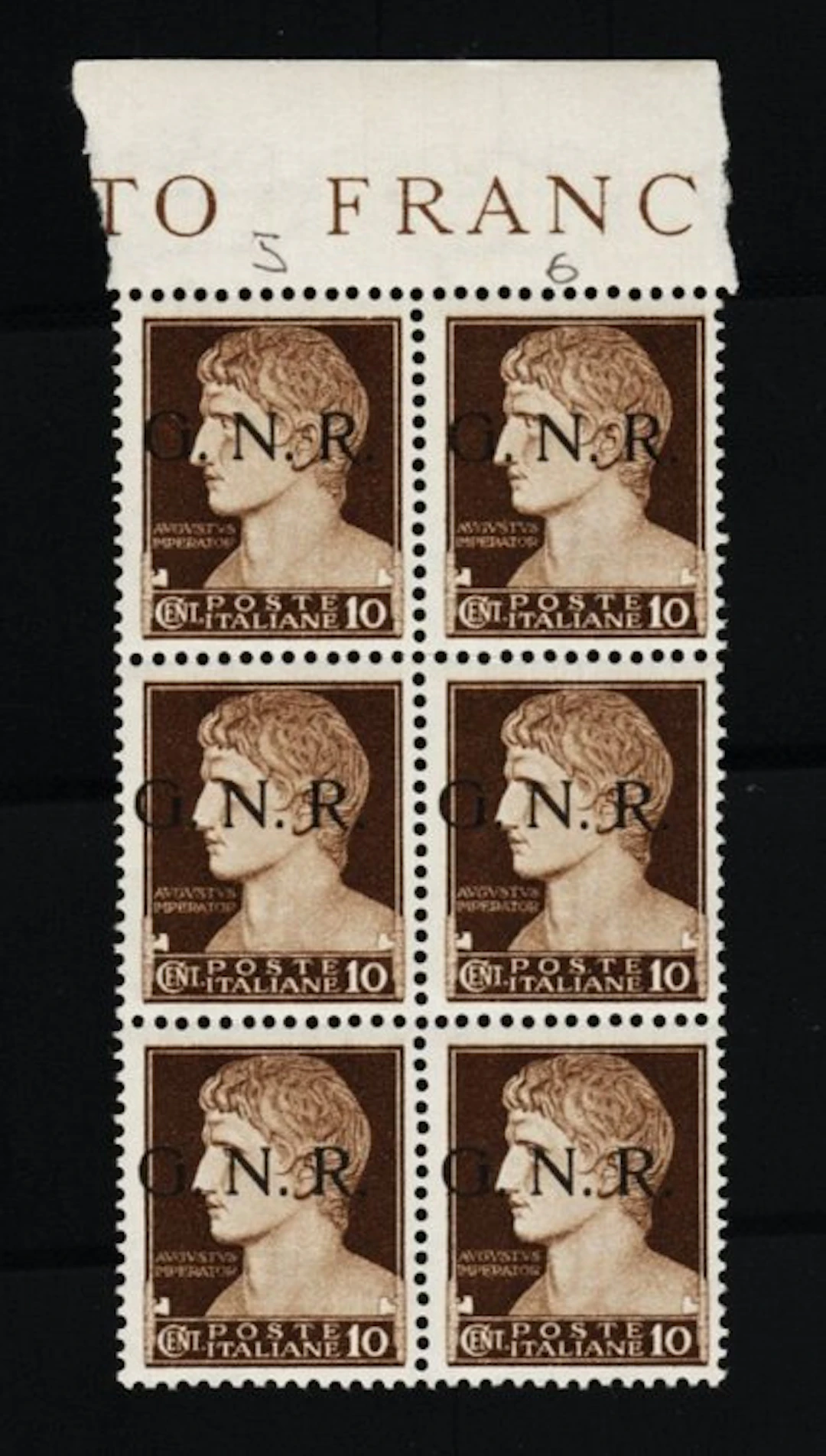 Italy 1943 - GNR Brescia - Nice block classified; sheet edge - Spl