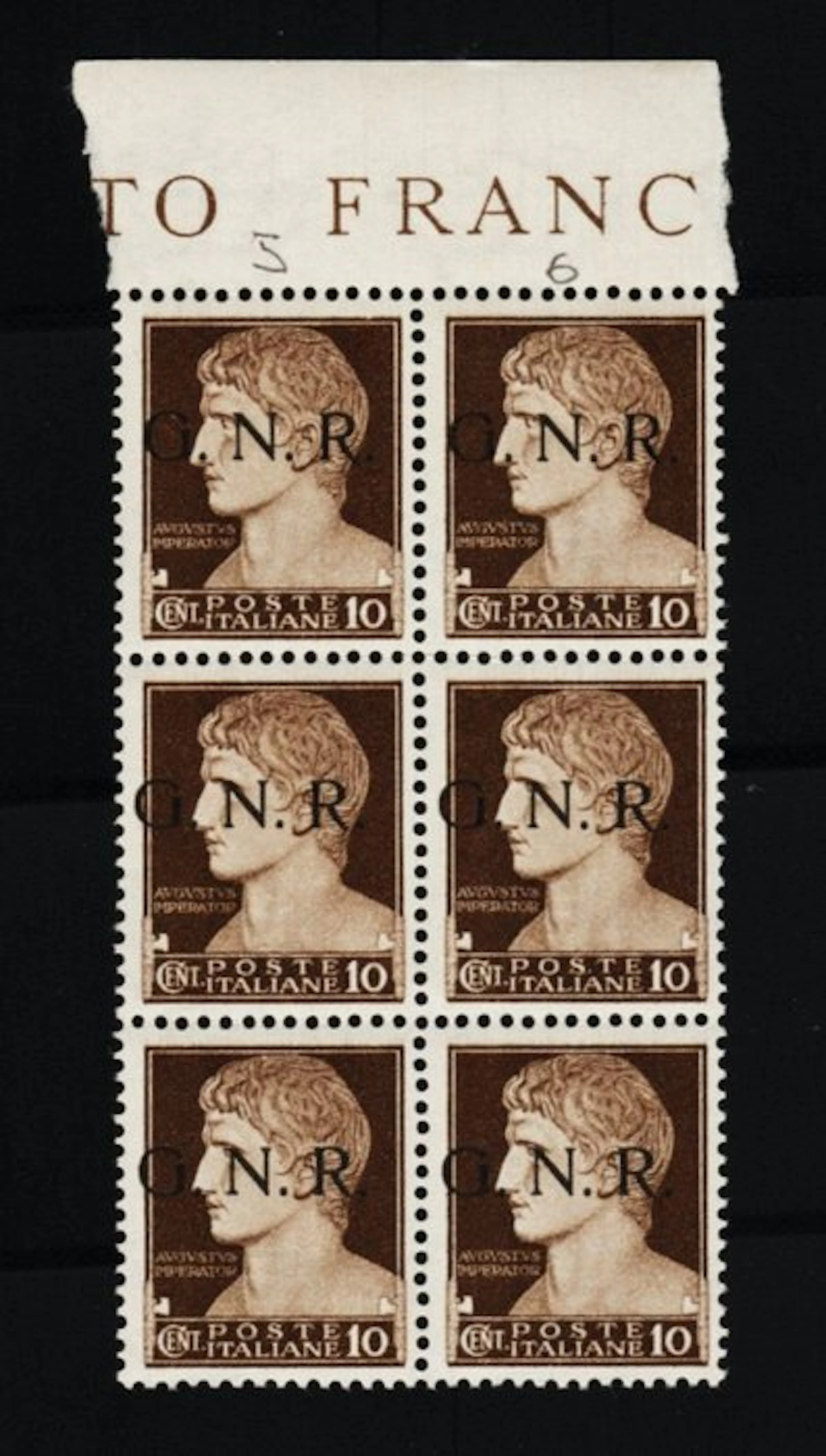 Italy 1943 - GNR Brescia - Nice block classified; sheet edge - Spl