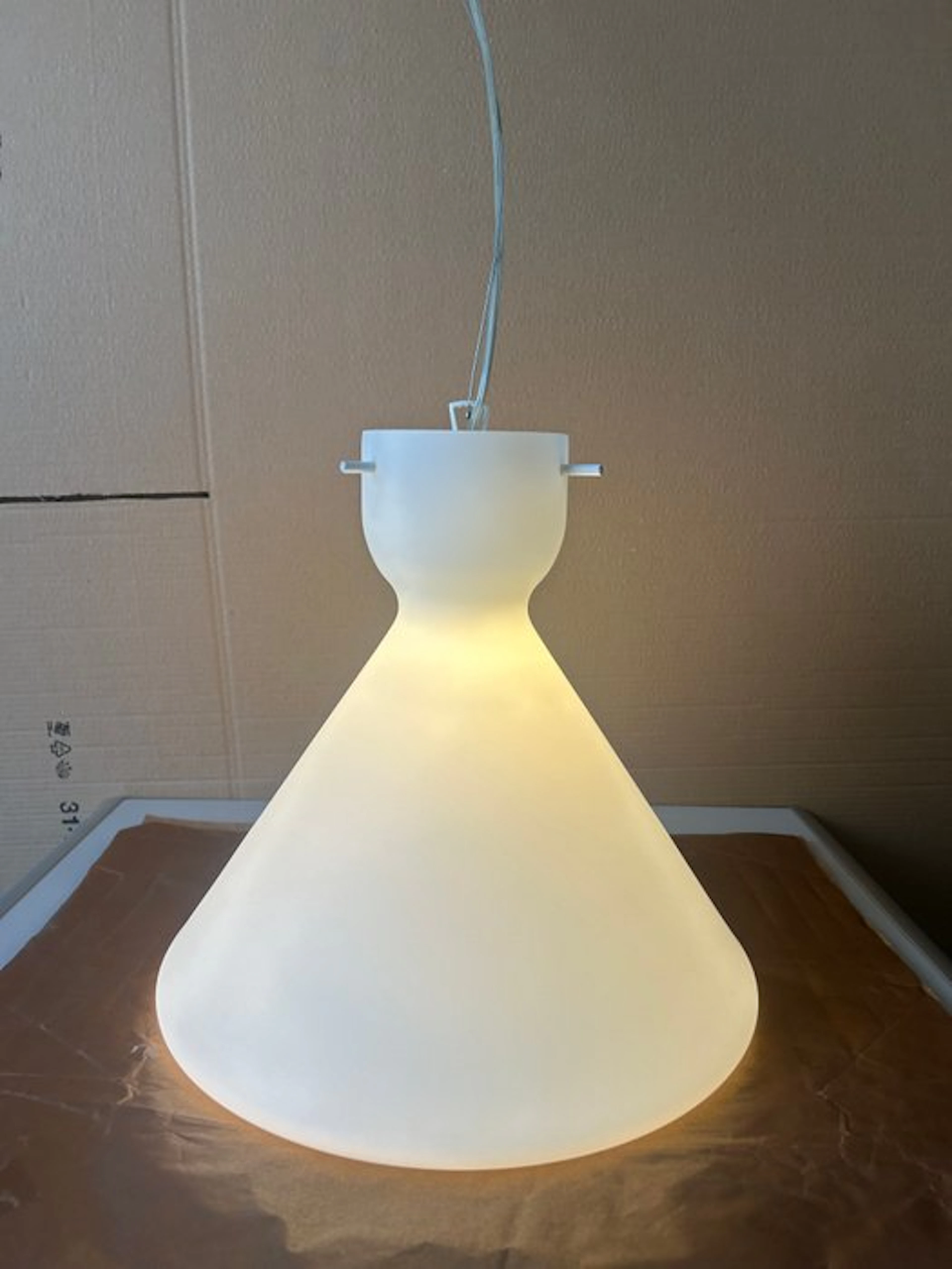 Hanging lamp - blown glass, Iron - Blown glass