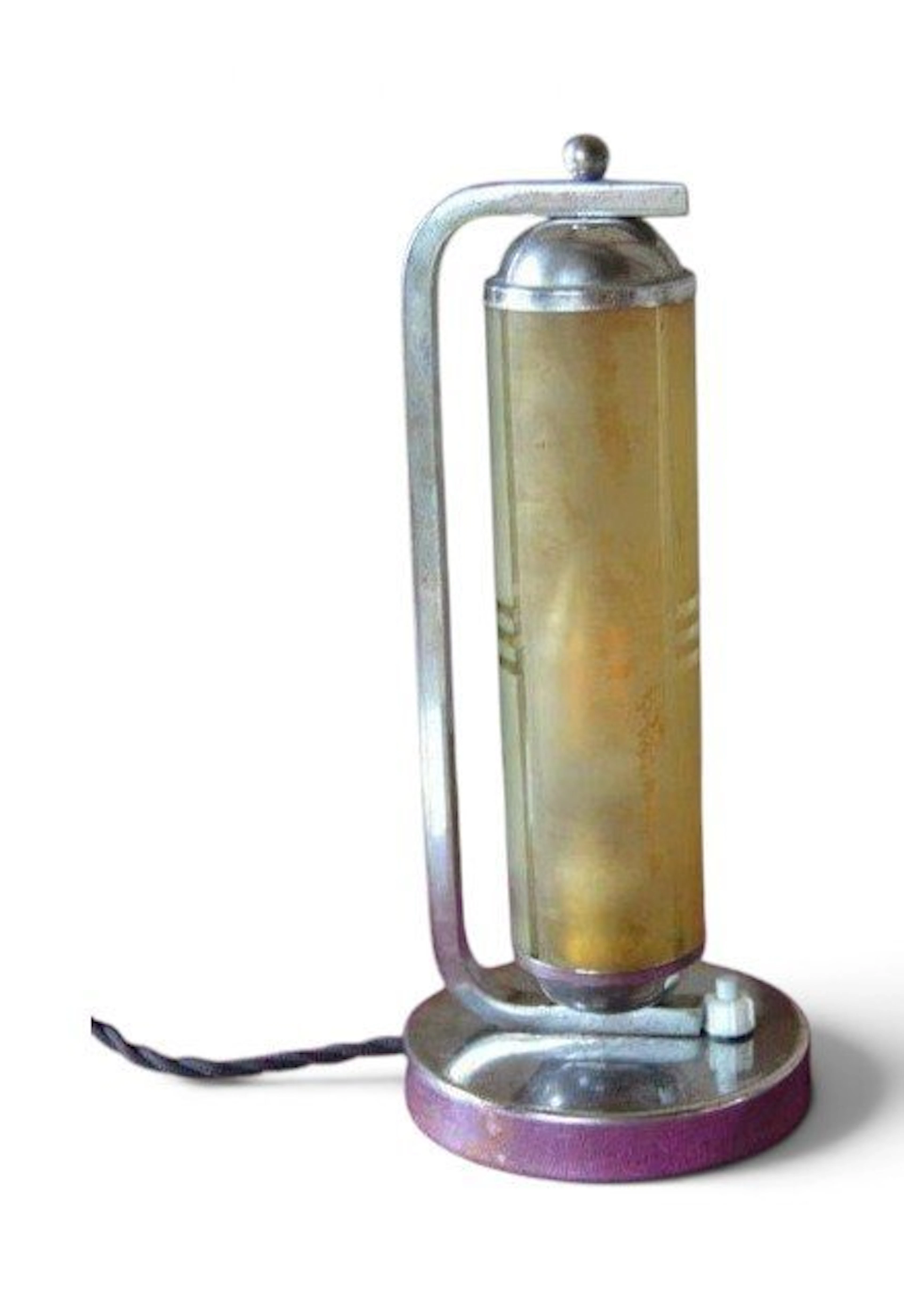 Lamp - Steel - Art Deco lamp.