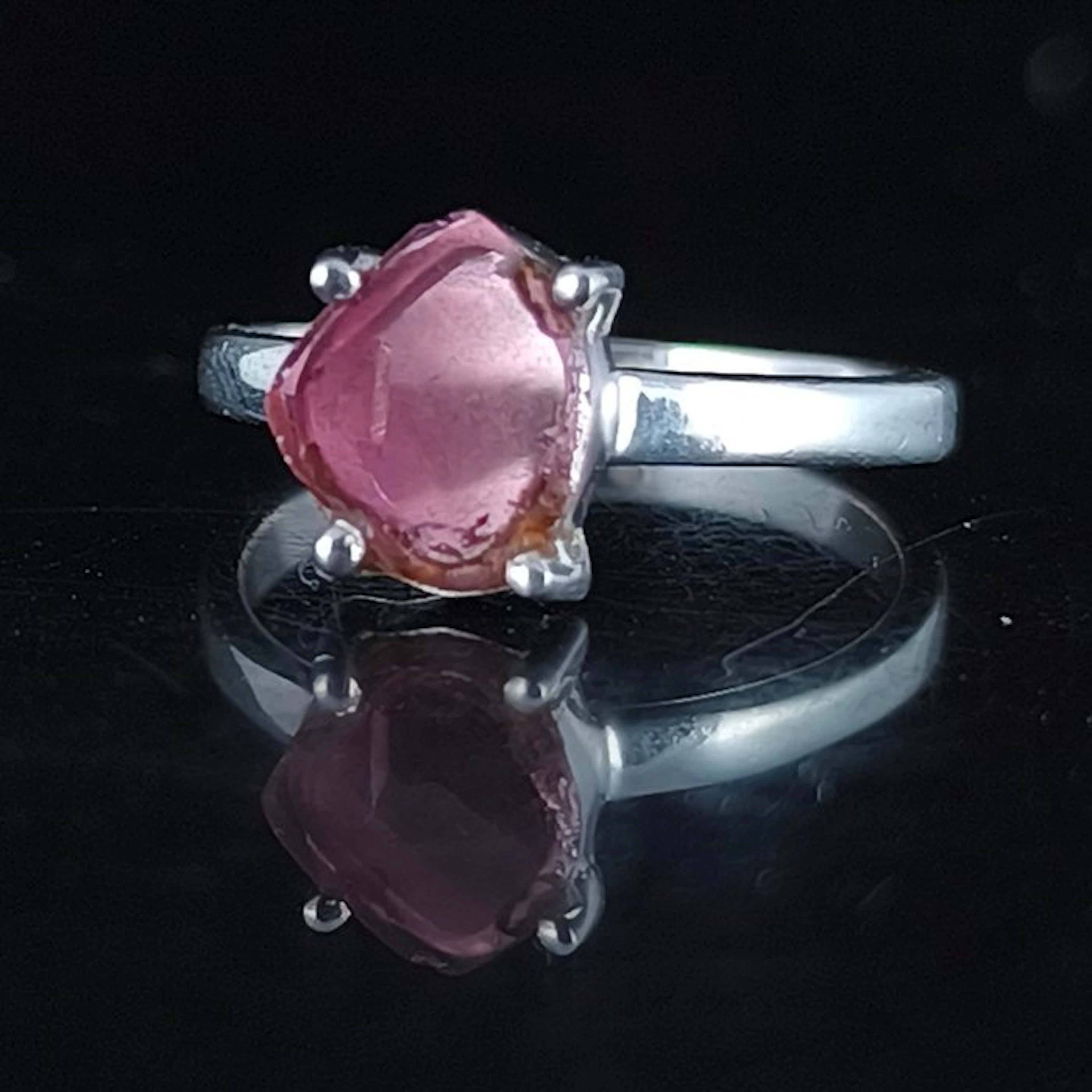Tourmaline - Silver - Amulet ring - Tourmaline