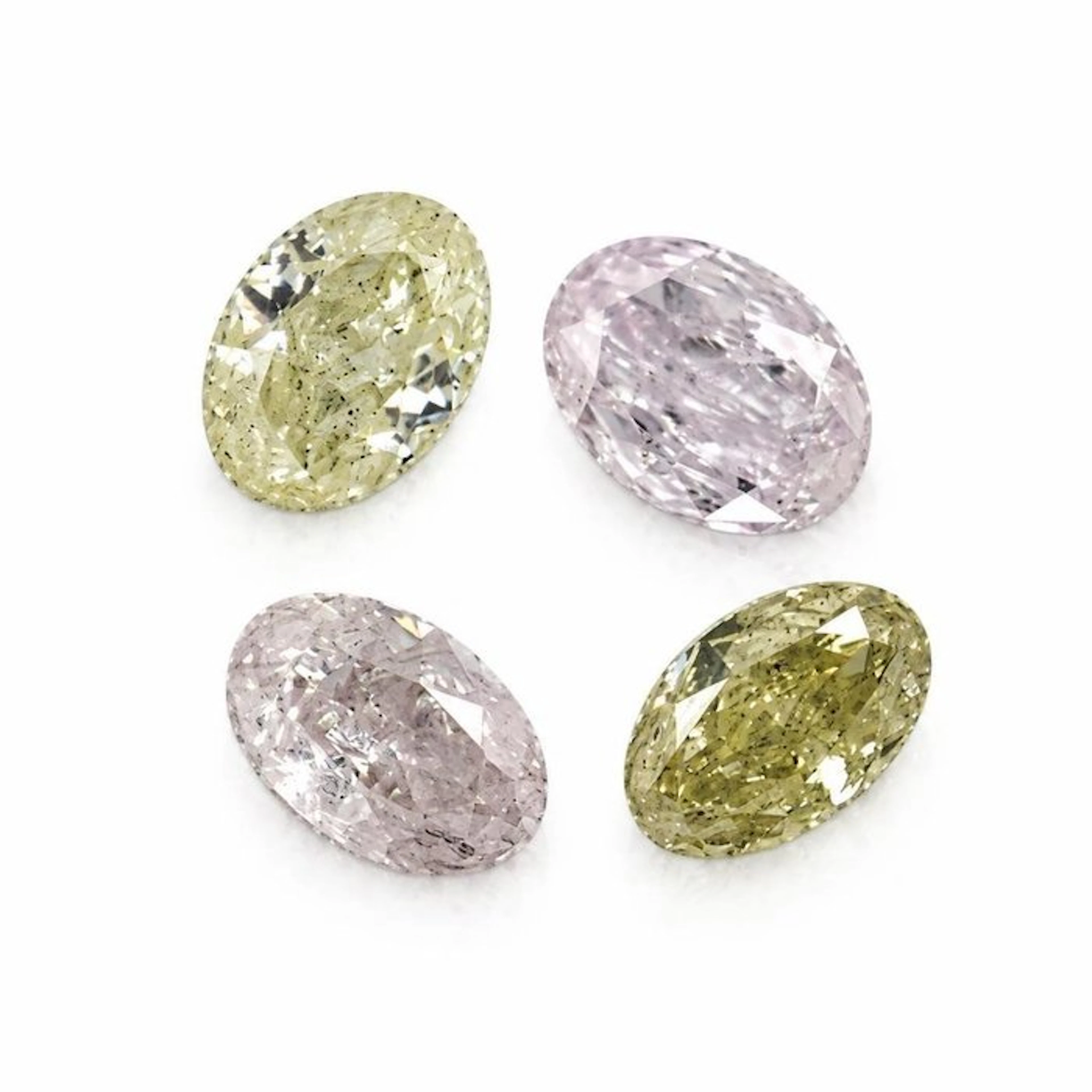 No reserve price - 4 pcs Diamond (Natural) - 1.03 ct - Oval - SI1