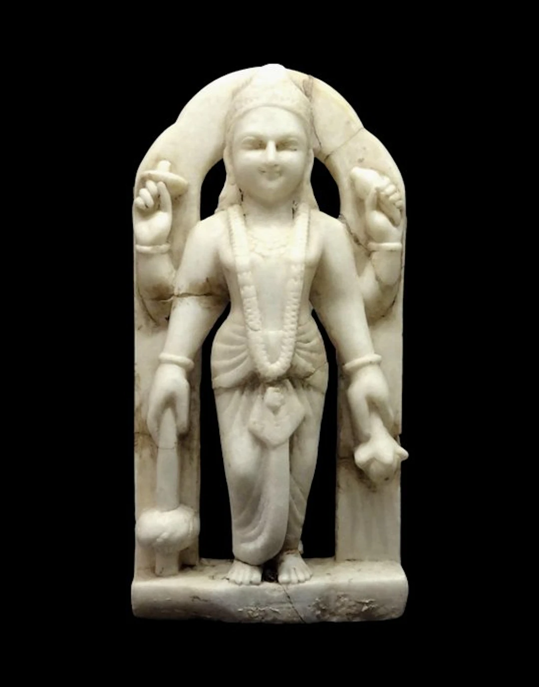 Ancient Asian Vishnu - Marble statue - India 19th Century - 46 cm - 9.6 kg