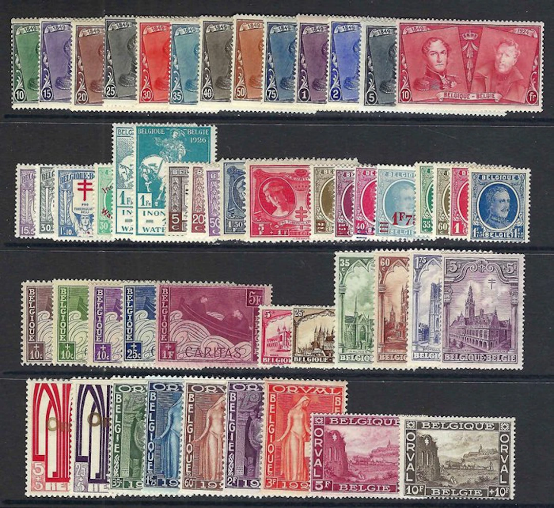 Belgium 1925/1928 - 4 complete volumes including "First...