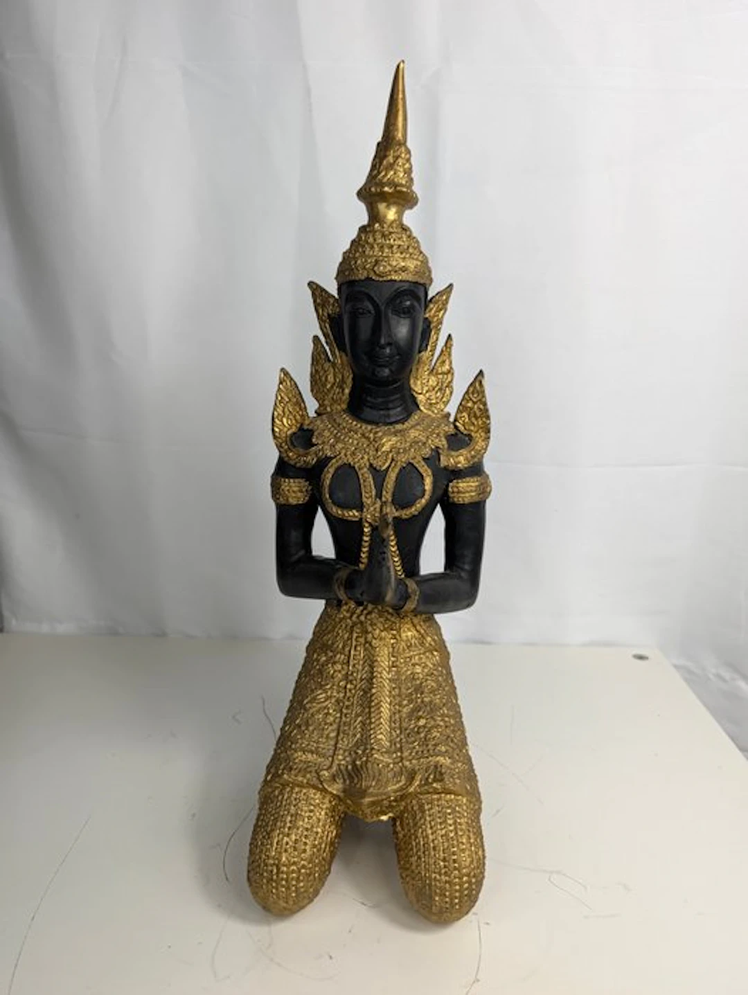 Thepphanom Bronze Temple Guardian – Kneeling Thai Figure...