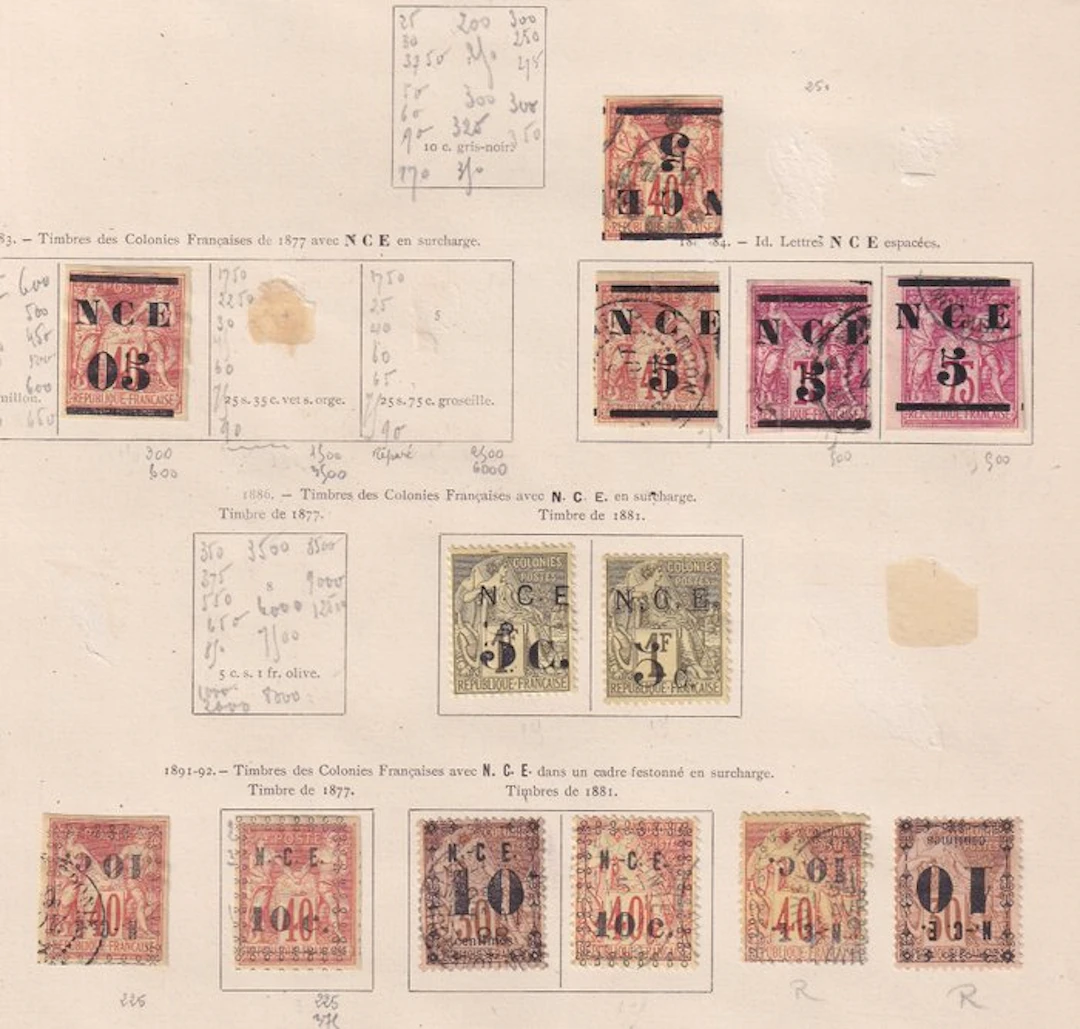 New Caledonia 1881/1892 - cote 600€