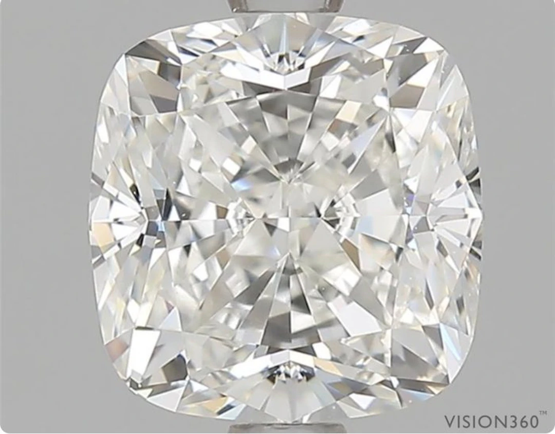 1 pcs Diamond (Natural) - 2.06 ct - Cushion - G - VVS2 - HRD Antwerp - Ex Ex
