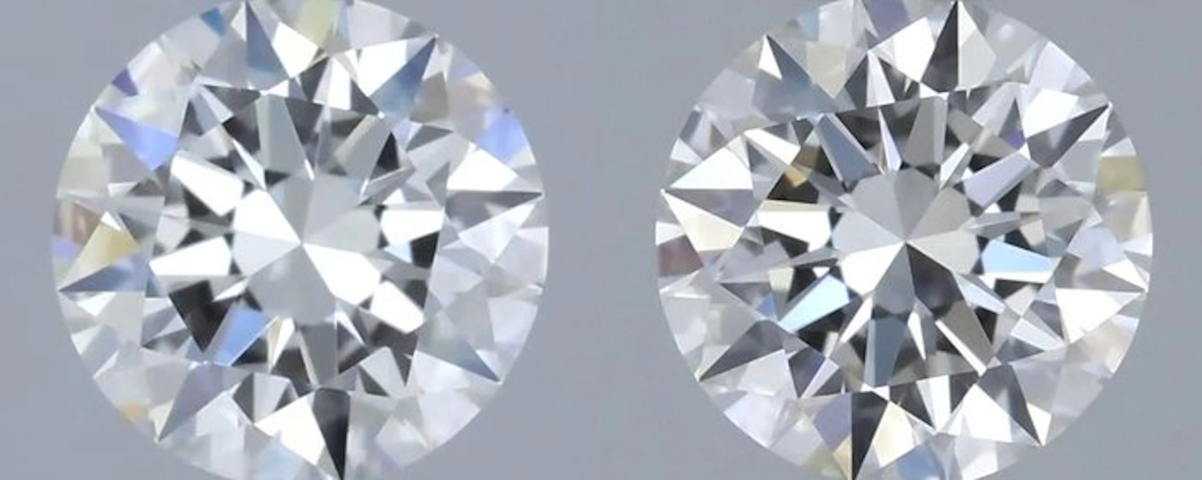 2 pcs Diamond (Natural) - 0.80 ct - Round - F