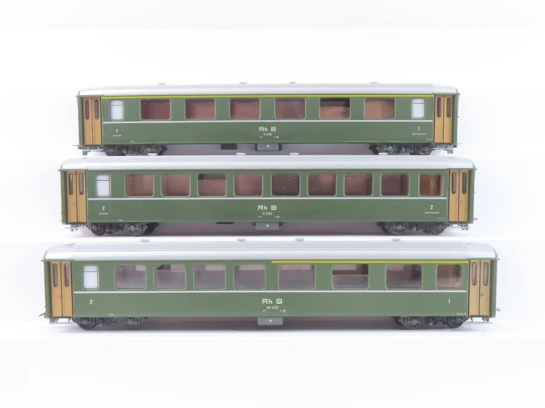 Bemo H0m - 7215 100 - Model train passenger carriage set...