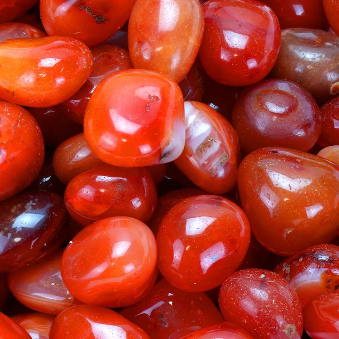 1KG - High Quality - Carnelian - Tumbled Stones - Wholesale Lot- 1 kg