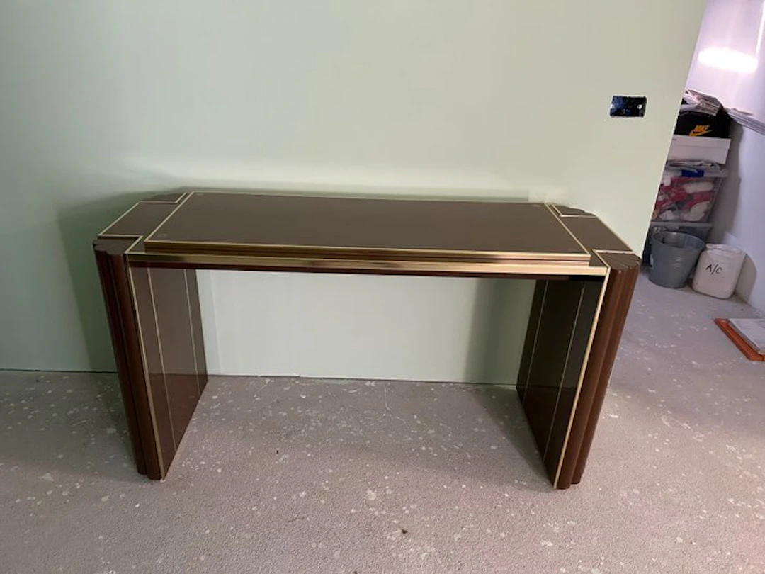 Alain Delon - Console table - Wood, Glass - Alain Delon's console