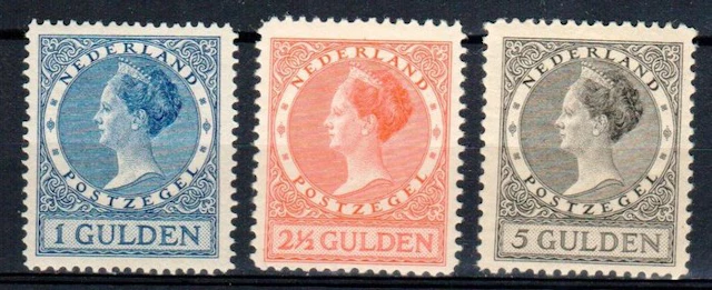 Netherlands 1926/1927 - Queen Wilhelmina (Veth) - NVPH 163 t/m 165