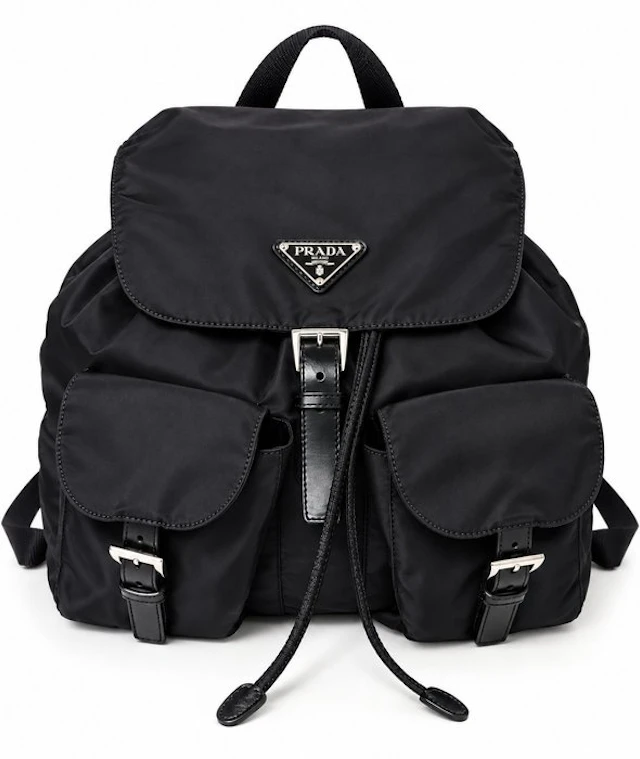 Prada - In Nylon Nero con Logo Frontale - Backpack