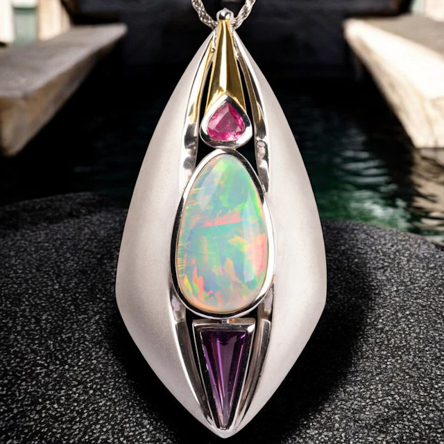 Pendant with Welo Opal
