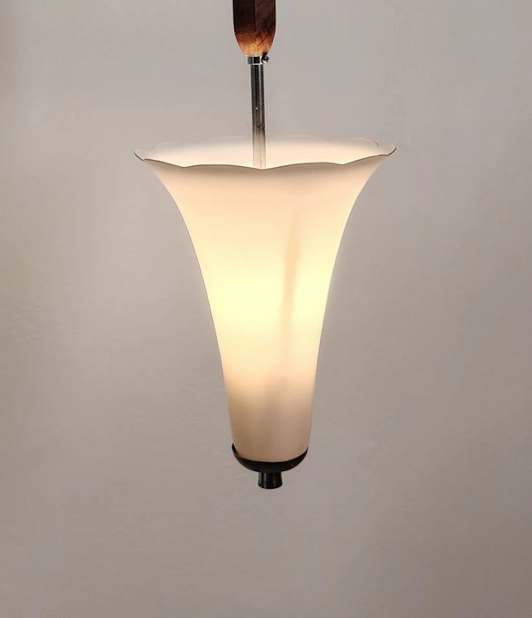 Hanging lamp - Opaline glass - Vintage pendant lamp