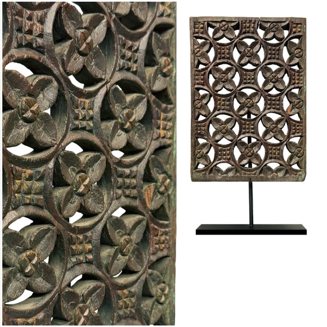 ERODED part of Balinese Temple ventilation panel - pintu...