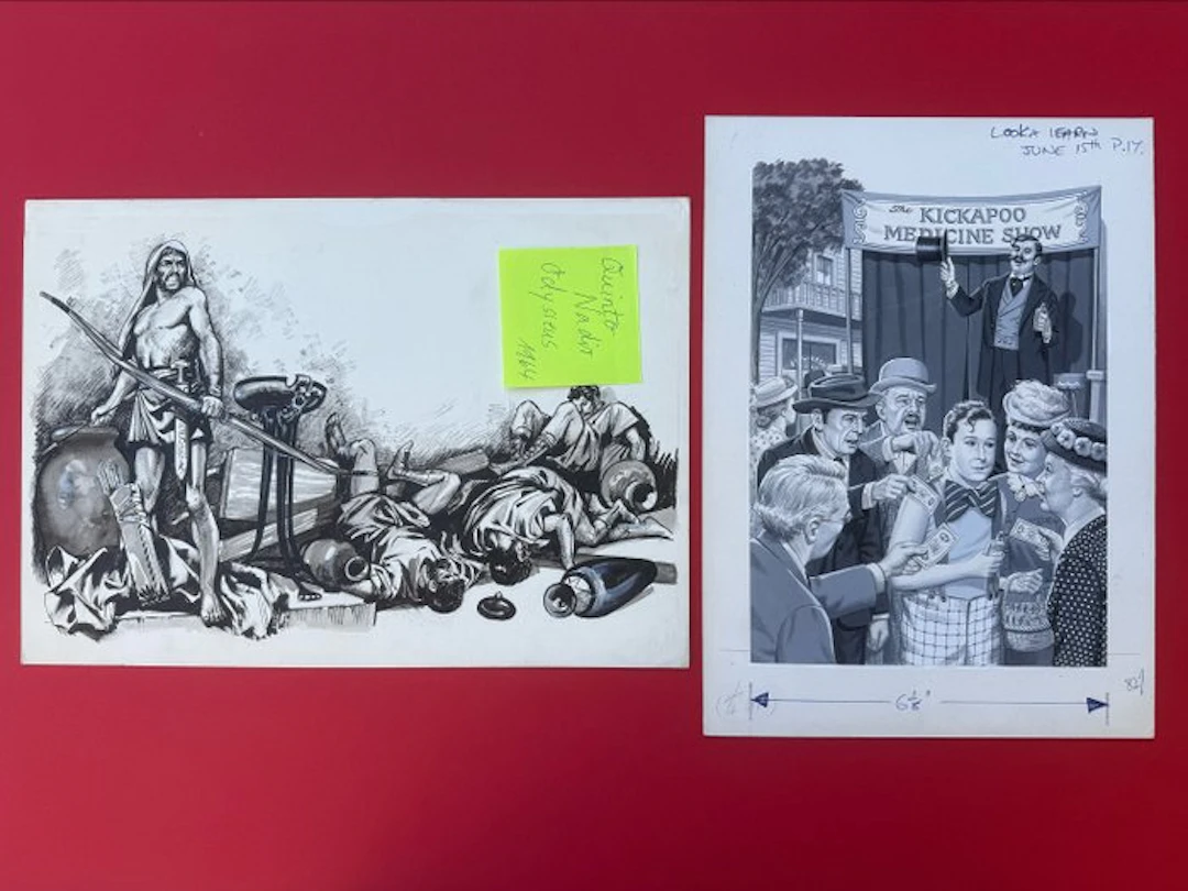 Quinto Nadir - 2 Original drawing - Odysseus - Kickapoo...