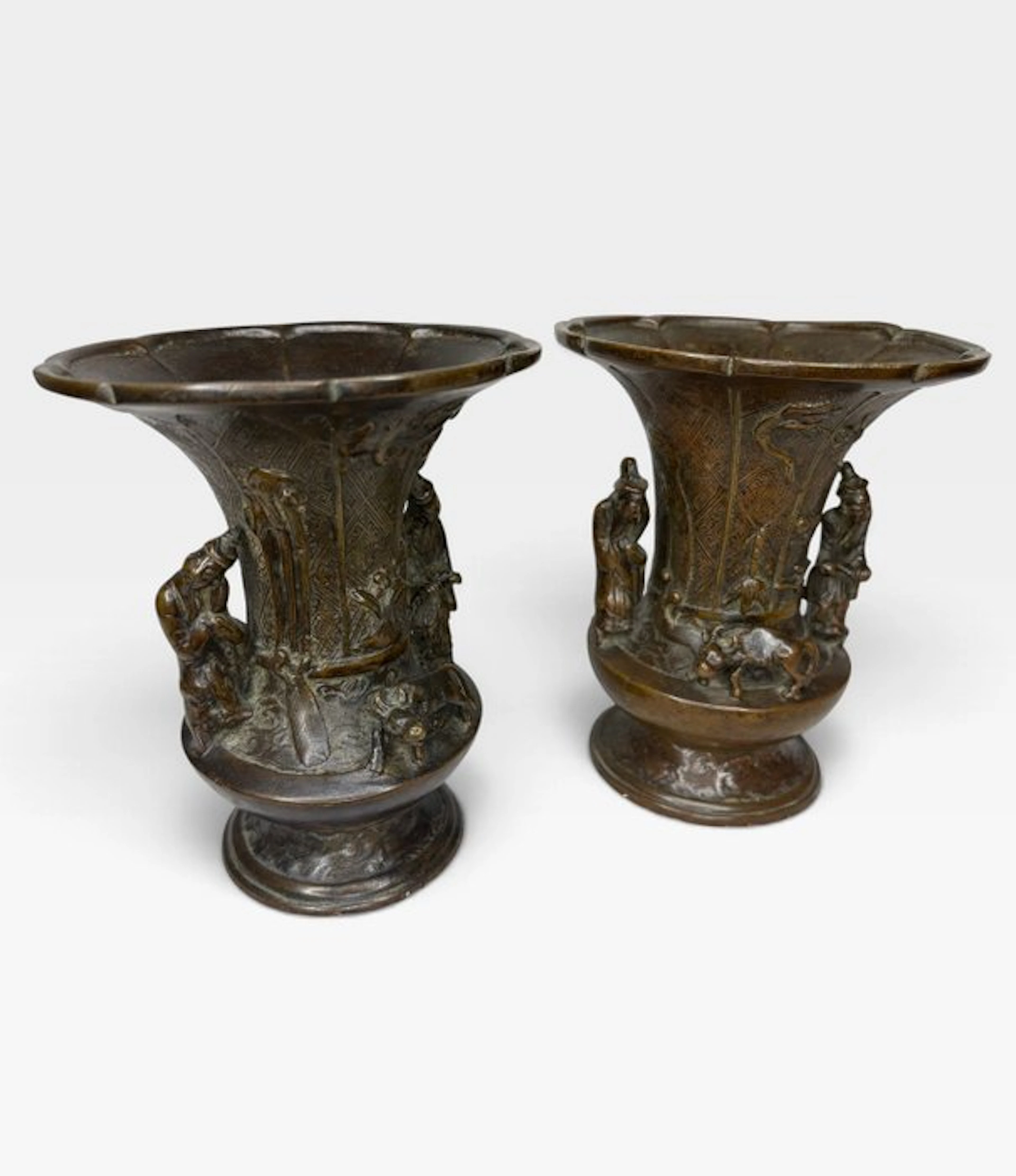 Vase - Bronze - Japan - Edo Period (1600-1868) - Japanese (No reserve price)