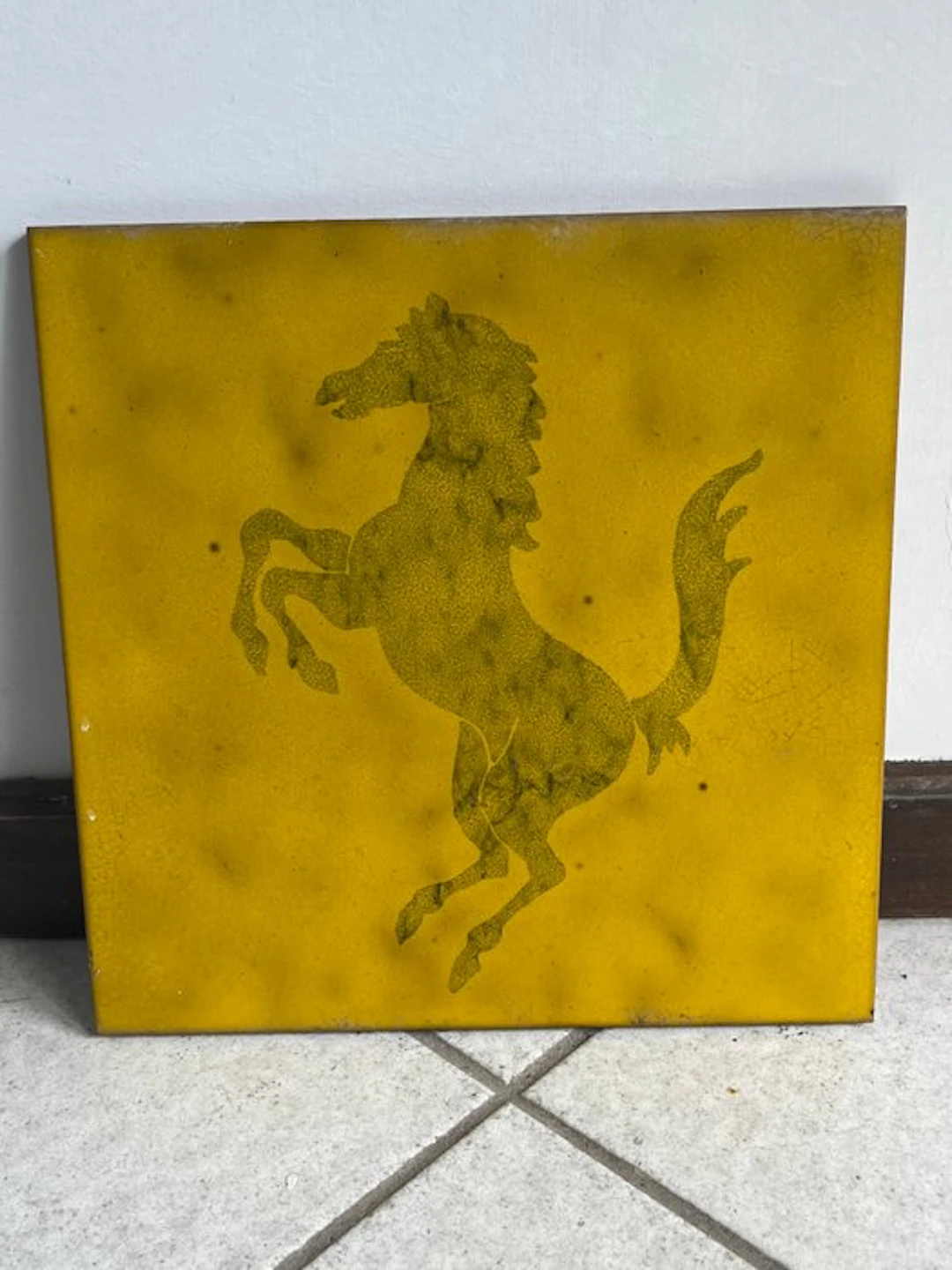 Tile - little horse - ferrari - 1970-1980 - original