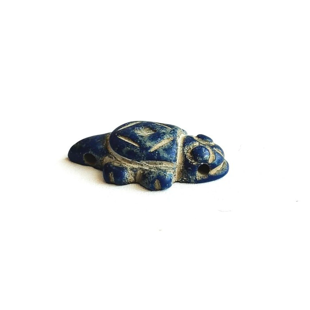 Sino-Siberian Lapis Lazuli XS Lizard Bead Talisman - 6 mm