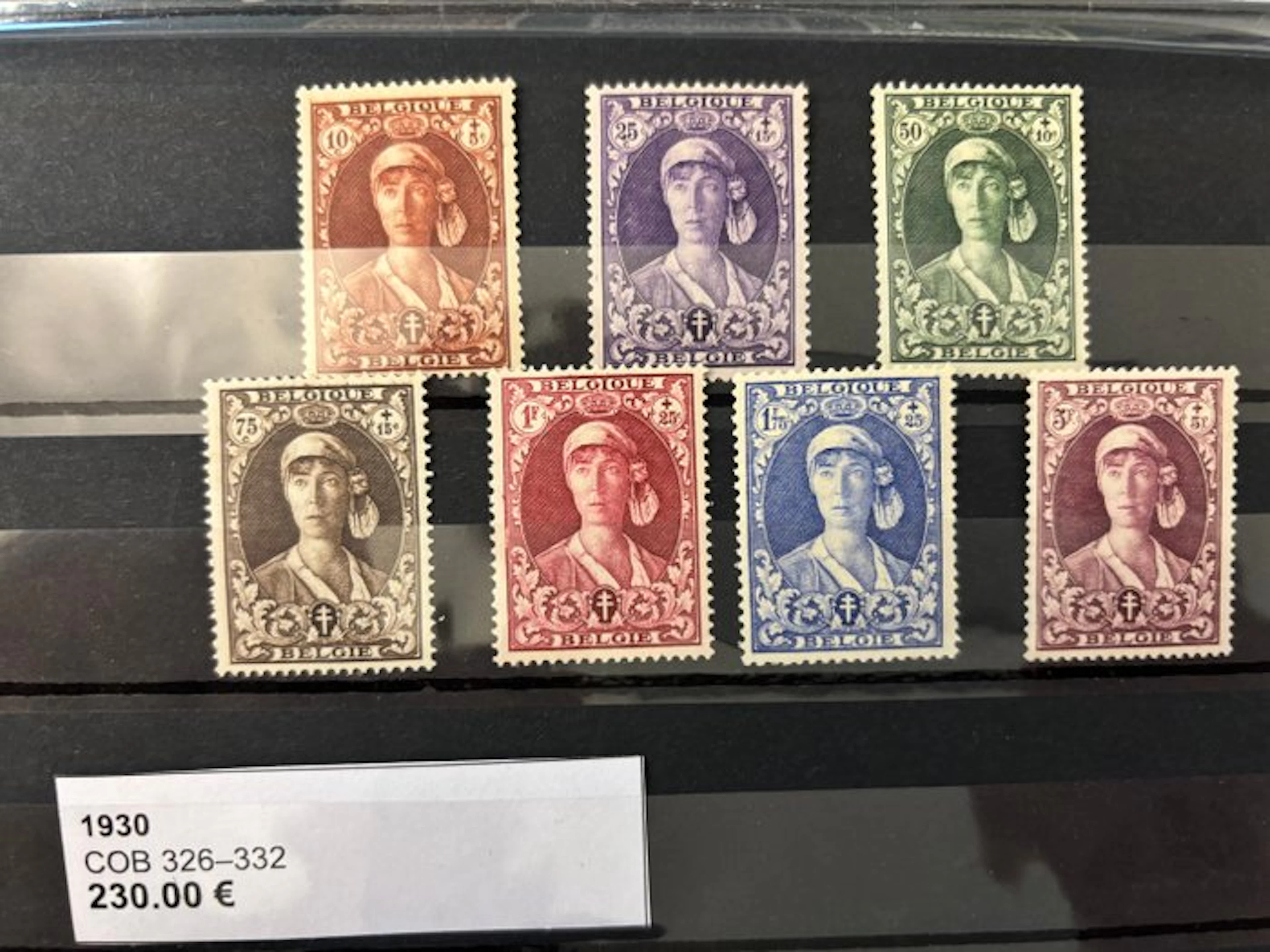 Belgium 1930 - Series "Nurse with the Headband" - COB 326-332 - 230,00€ (2026)